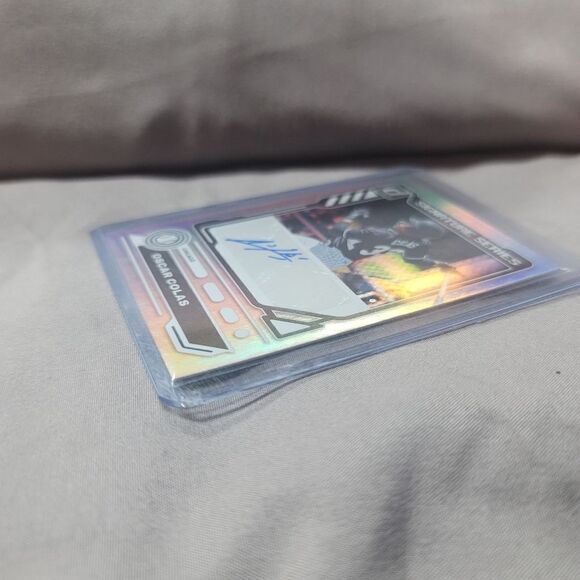Oscar Colas 2023 Panini Donruss series autographed holographic prizm card - Picture 9 of 13